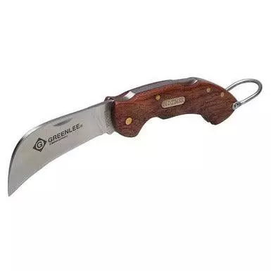 Greenlee Wood S/S Hawkbill Pocket Knife, Model 0652-28