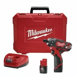 Milwaukee M12â„¢ 1/4 In. Hex 2 Speed Screwdriver Kit, Model 2406-22*