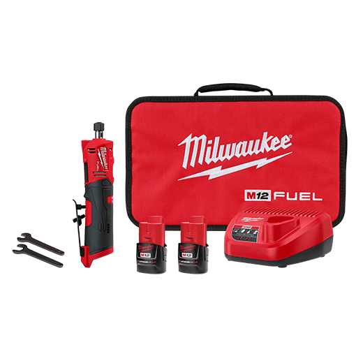 Milwaukee M12 FUEL™ Straight Die Grinder 2 Battery Kit, Model 2486-22*