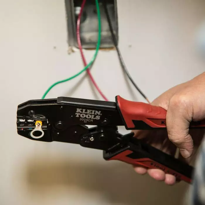 Klein Tools Ratcheting Crimper, 10-22 AWG - Insulated Terminals, Model 3005CR - Image 4