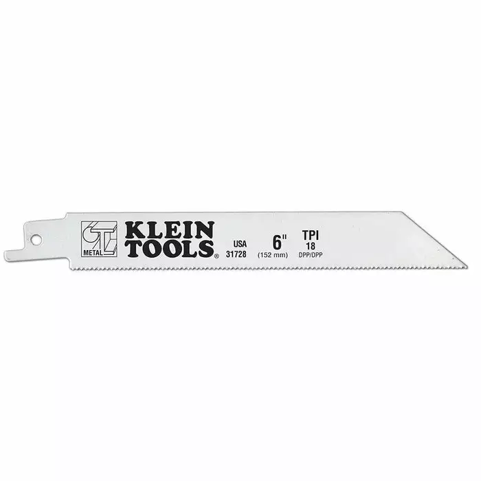 Klein Tools Saw Blade For Heavy Metals, 18 TPI, 6-Inch, 5-Pack, Model 31728*