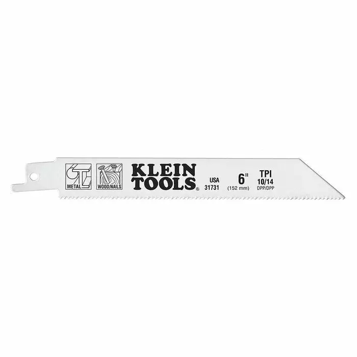 Klein Tools 6-Inch Reciprocating Saw Blades, 10/14 TPI, 5-Pack, Model 31731*