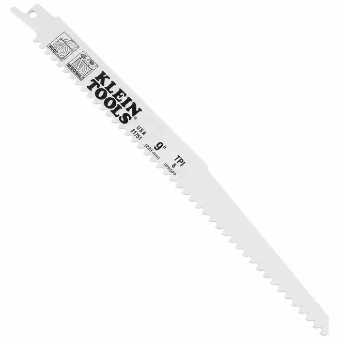Klein Tools Reciprocating Saw Blades, 6 TPI, 9-Inch, 5-Pack, Model 31751* - Image 2