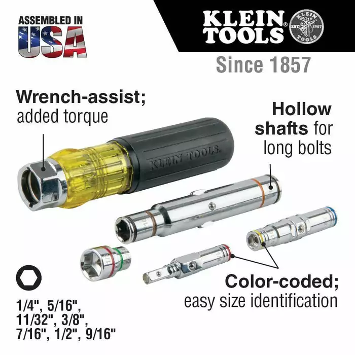 Klein Tools 7-in-1 Nut Driver, Model 32807MAG - Image 4