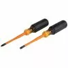 Klein Tools Screwdriver Set, Slim-Tip Insulated Phillips And Cabinet Tips, 2-Piece, Model 33732INS*