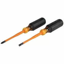 Klein Tools Screwdriver Set, Slim-Tip Insulated Phillips And Cabinet Tips, 2-Piece, Model 33732INS*