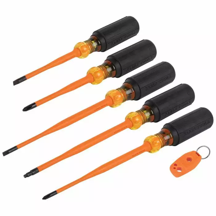 Klein Tools 6-Piece Slim-Tip Insulated Screwdriver Set, Model 33736INS*