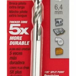 Milwaukee 1/4 In. X 4 In. High Speed Steel Pilot Bit, Model 49-56-8000