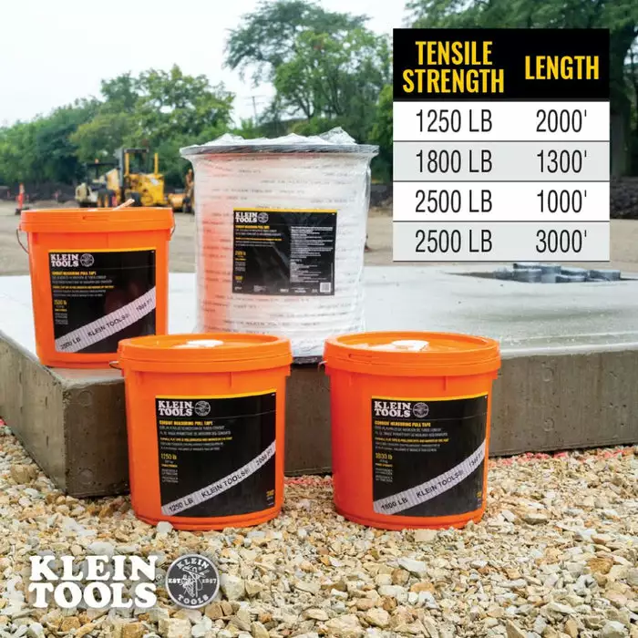 Klein Tools Conduit Measuring Pull Tape, 2500-Pound X 1000-Foot, Model 50141* - Image 2
