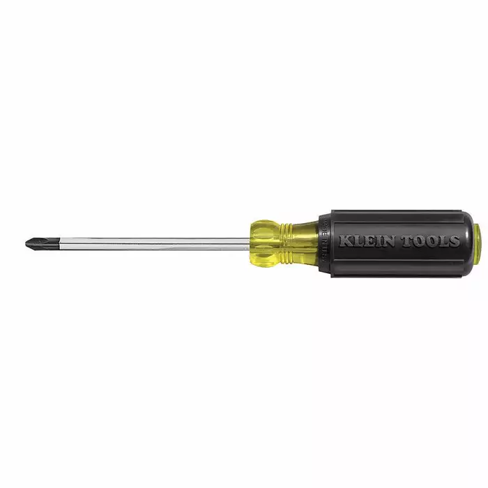 Klein Tools #2 Phillips Screwdriver, 4" Round Shank, Model 603-4