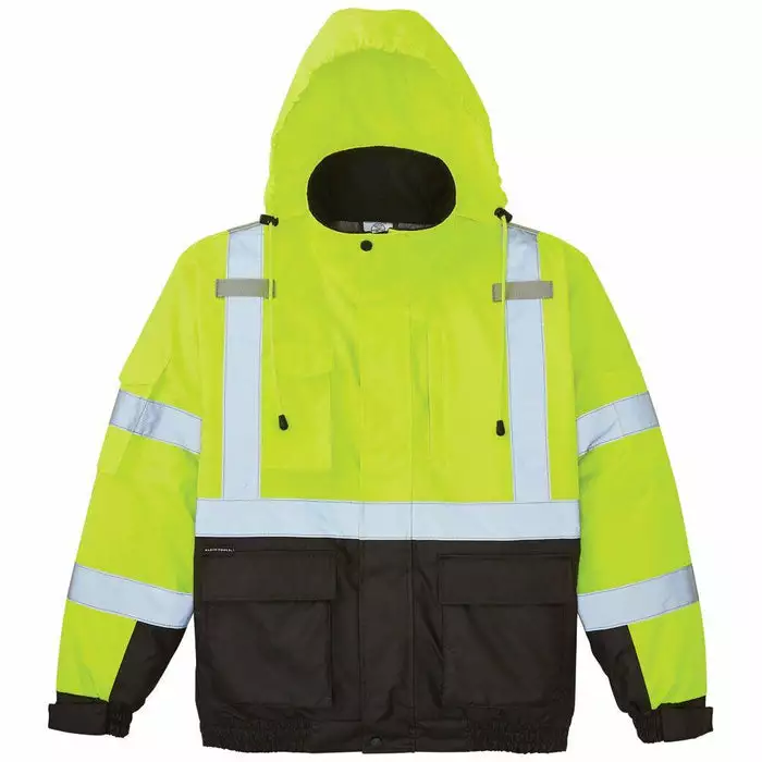Klein Tools XLarge High-Visibility Yellow Winter Bomber Jacket, Model 60380