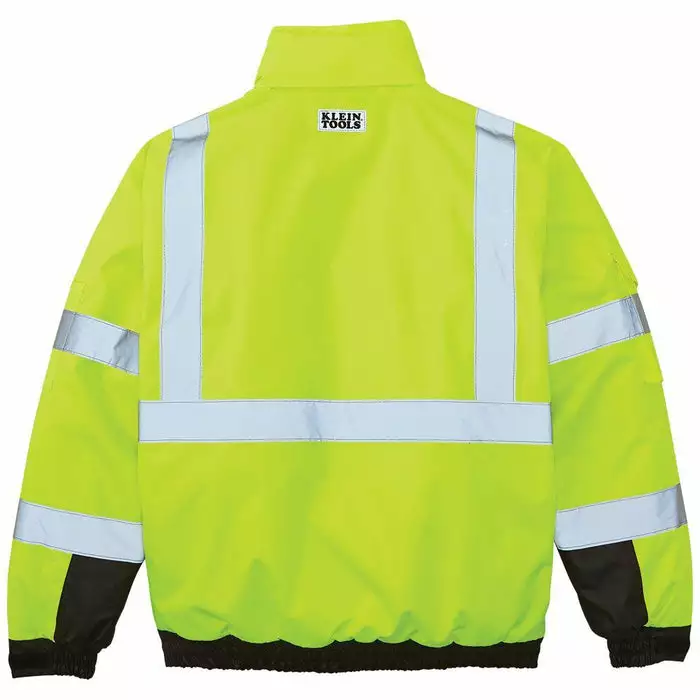 Klein Tools XLarge High-Visibility Yellow Winter Bomber Jacket, Model 60380 - Image 4