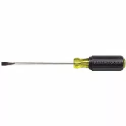 Klein Tools 1/4-Inch Cabinet Tip Screwdriver, 6-Inch Round Shank, Model 605-6