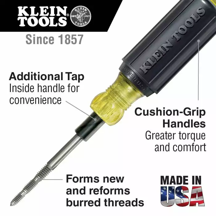 Klein Tools 6-in-1 Tapping Tool, Cushion Grip, Model 626 - Image 2