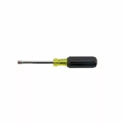 Klein Tools 1/4-Inch Nut Driver, Magnetic Tip, 4-Inch Shaft, Model 635-1/4