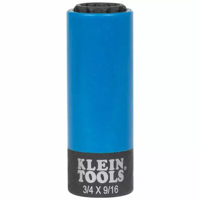 Klein Tools 2-in-1 Coated Impact Socket, 12-Point, 3/4 And 9/16-Inch, Model 66030*