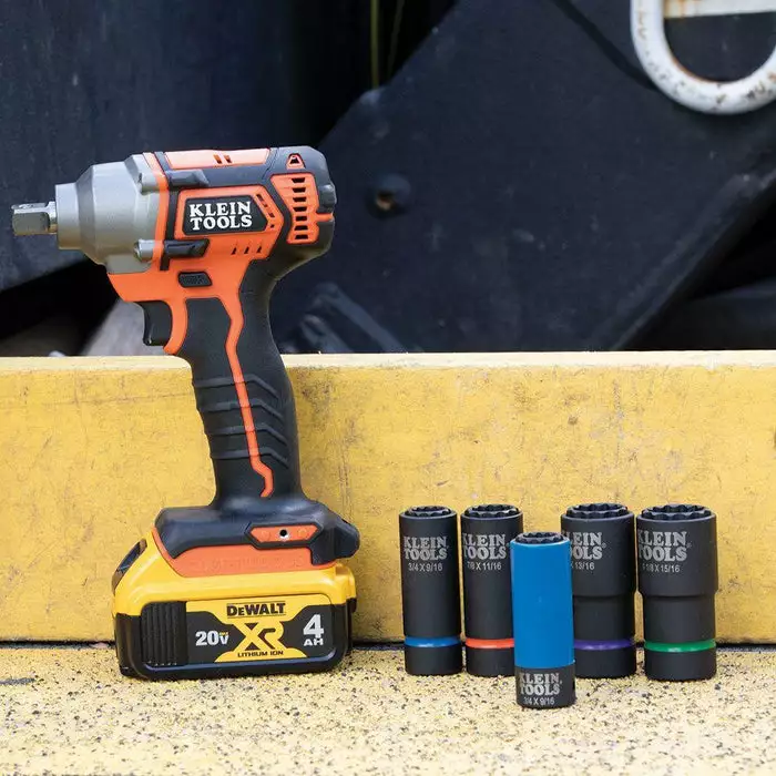 Klein Tools 2-in-1 Coated Impact Socket, 12-Point, 3/4 And 9/16-Inch, Model 66030* - Image 9