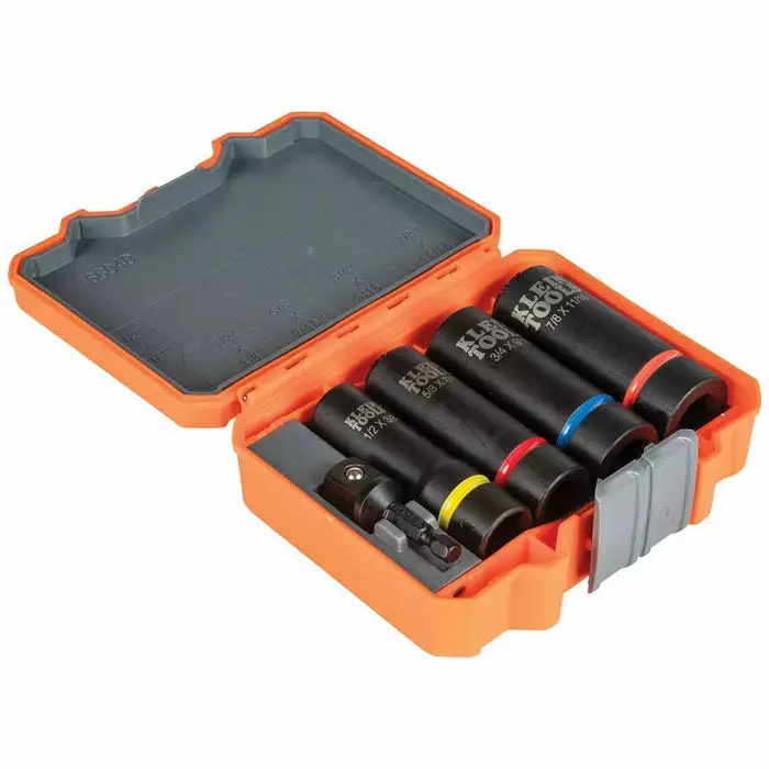 Klein Tools 2-in-1 Impact Socket Set, 12-Point, 5-Piece, Model 66040 - Image 10