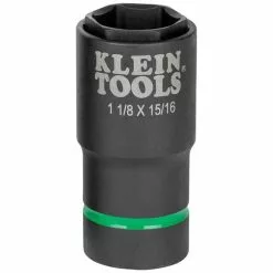 Klein Tools 2-in-1 Impact Socket, 1-1/8"x15/16", Model 66066*