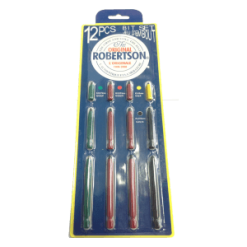 Rack-A-Tiers Robertson 12 Piece Bit Kit, Model 70012