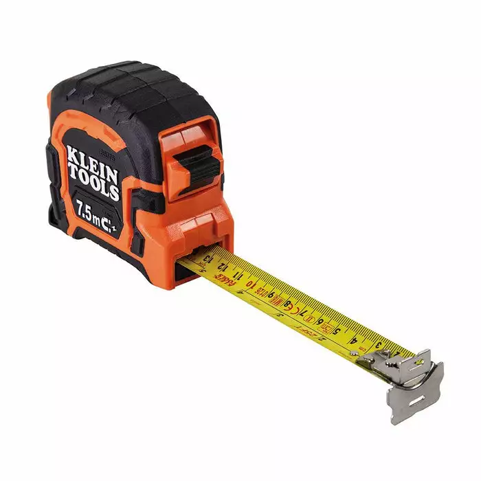 Klein Tools 7.5-Meter Magnetic Double-Hook Tape Measure, Model 86375