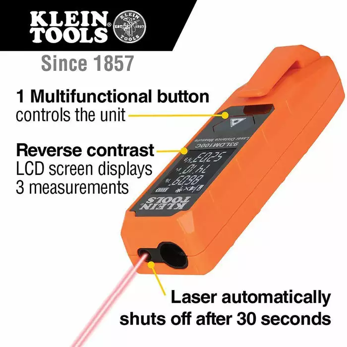 Klein Tools Compact Laser Distance Measure, Model 93LDM100C - Image 2