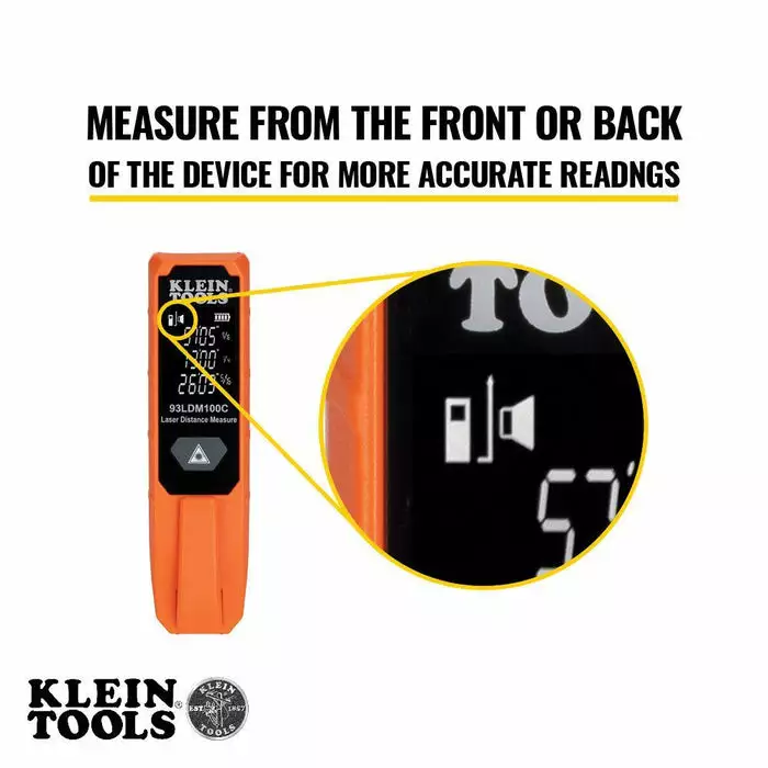 Klein Tools Compact Laser Distance Measure, Model 93LDM100C - Image 3