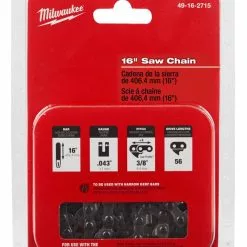 Milwaukee 16 In. Replacement Chainsaw Chain, Model 49-16-2715