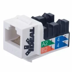 IDEAL CAT5e 100MHz 8P8C Keystone Jack White, Model 89-750WH