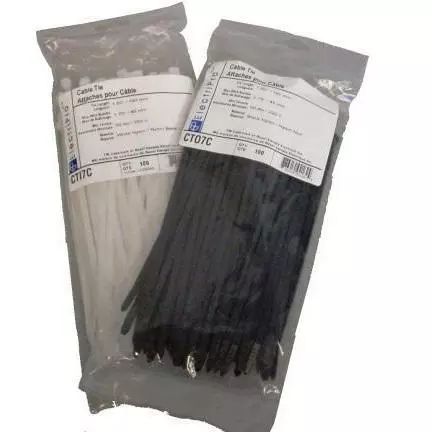 ElectriPro 7" Black Nylon Outdoor Cable Ties (100 Units), Model EPOCTO7C - Image 2