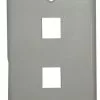 IDEAL 2 Port Keystone Faceplate, White, Model 89-742WH*