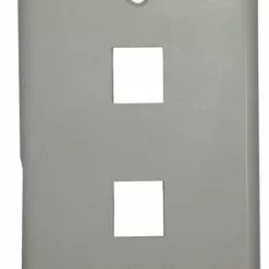 IDEAL 2 Port Keystone Faceplate, White, Model 89-742WH*