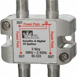 IDEAL 2.4 GHz 3-Way Satellite & Digital TV Splitters, Model 85-333*
