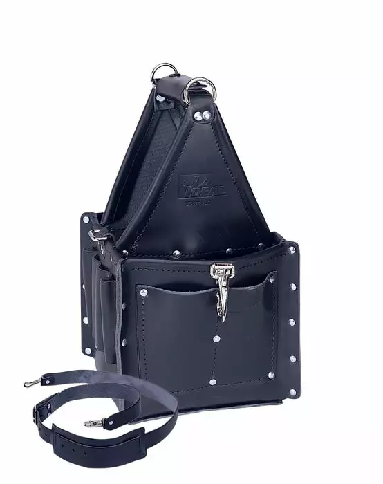IDEAL Tuff Tote Ultimate Tool Carrier Premium Black Leather, Model 35-975BLK*