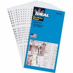 IDEAL Wire Marker Booklets, 45 Of Each "0-9", Model 44-101*