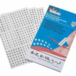 IDEAL Wire Marker Booklets, 10 Of Each "A-Z, 0-15, +, -, /", Model 44-102*