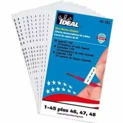 IDEAL Wire Marker Booklets, 10 Of Each "1-48", Model 44-103*