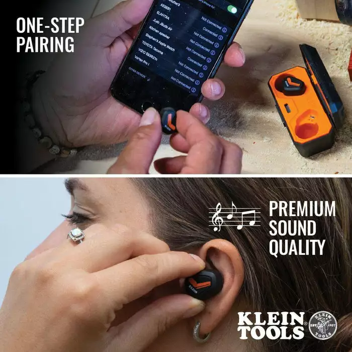 Klein Tools Bluetooth Jobsite Earbuds, Model AESEB1 - Image 4