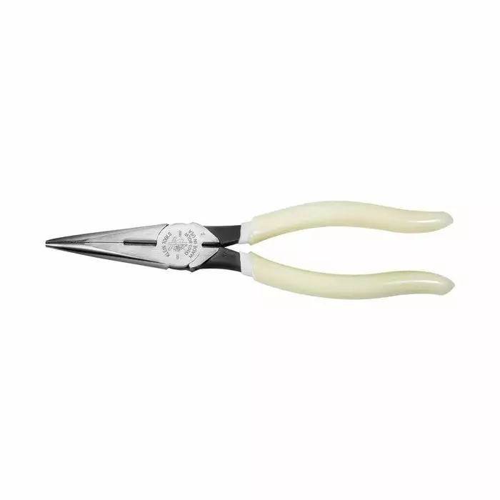 Klein Tools Glow In The Dark Long Nose Side-Cutting Pliers, 8-inch, Model D203-8-GLW