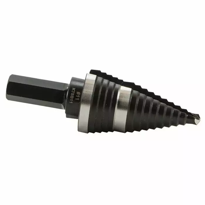 Klein Tools Step Drill Bit #11 Double-Fluted 7/8 To 1-1/8-Inch, Model KTSB11* - Image 4