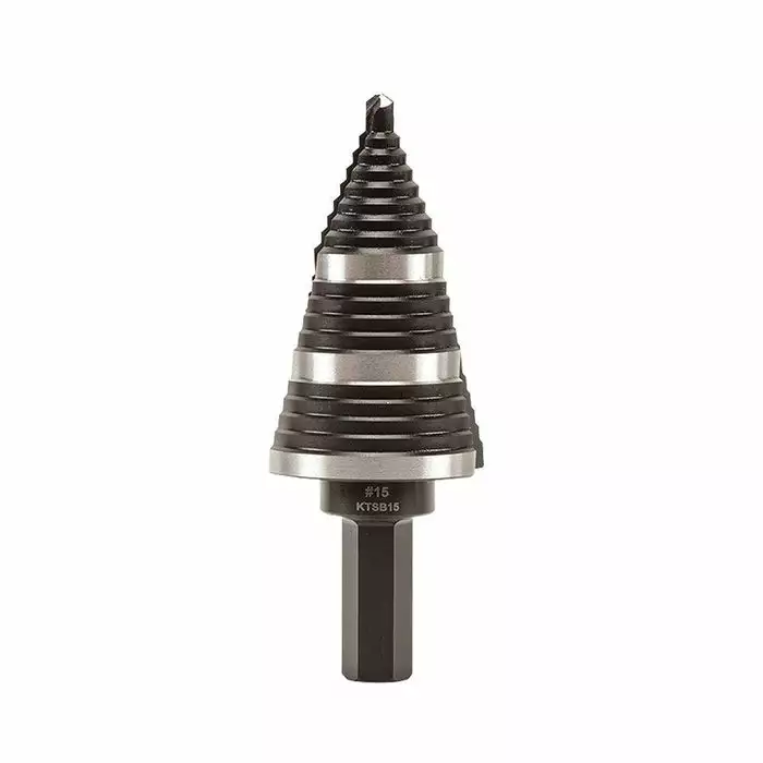 Klein Tools Step Drill Bit #15 Double Fluted 7/8 To 1-3/8-Inch, Model KTSB15* - Image 7