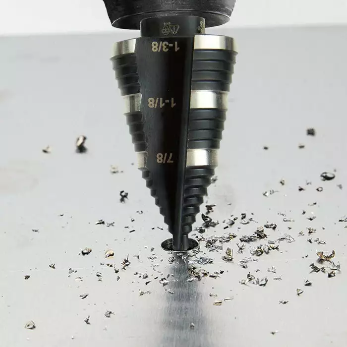 Klein Tools Step Drill Bit #15 Double Fluted 7/8 To 1-3/8-Inch, Model KTSB15* - Image 3