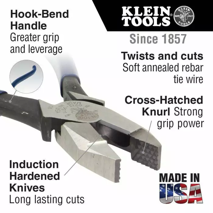 Klein Tools Ironworker's Pliers 2-Piece Kit, Model 94508 - Image 2