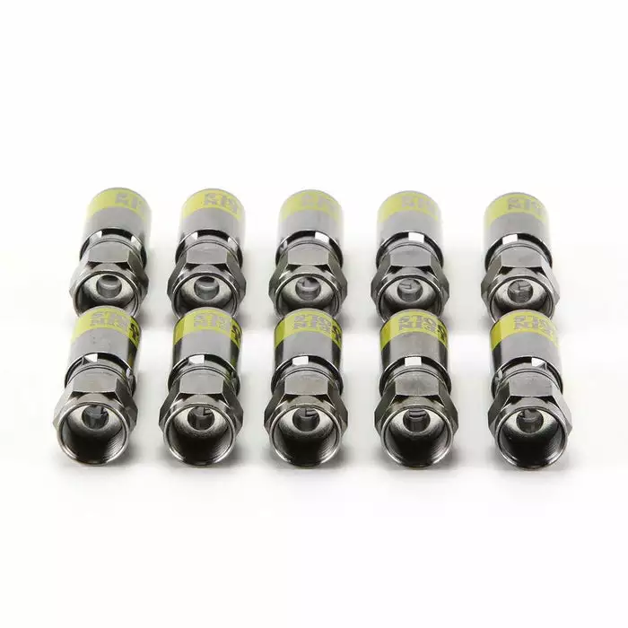 Klein Tools Universal F Compression Connectors RG6/6Q, 10 Pack, Model VDV812-606 - Image 2