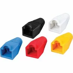 Klein Tools Strain Relief Boots For RJ45 Data Plugs, CAT5e/CAT6 Cable, 100-Pack, VDV824-650*
