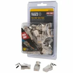 Klein Tools Pass-Thru Modular Data Plug, CAT6ASTP, 50-Pack, Model VDV826-705*